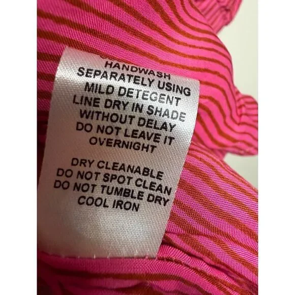 NWT Natalie Martin Nico Mini Dress in Wobbly Stripe Puglia Pink Sz. XS - Picture 6 of 7